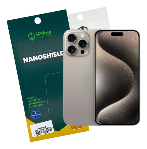 Pelicula Nanoshield Para iPhone 15 Hprime Protege 5x Mais