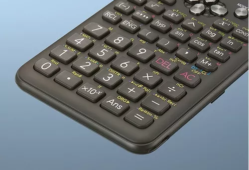 Calculadora Científica com 240 Funções, Visor de 2 Linhas e 10 Dígitos,  Casio, FX-82MS, Cinza