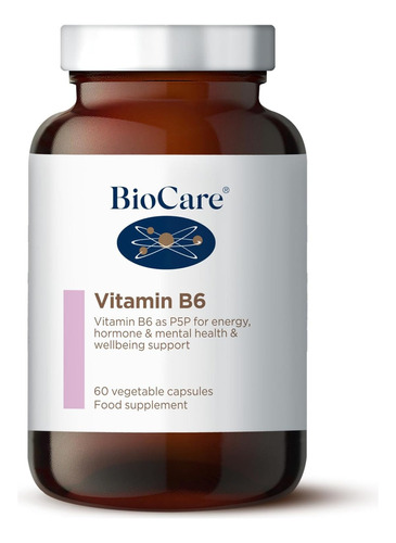 Biocare Vitamina B6 Regulador Hormonal Energia Metabolismo Sabor Sin Sabor