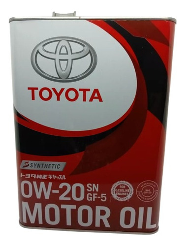Aceite Sintético Motor Gasolina 0w-20 Toyota 