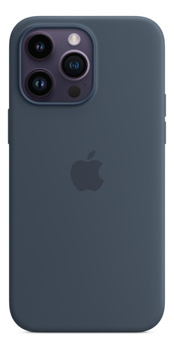 Forro Apple iPhone 14 Pro Max Silicone Magsafe Color Azul.