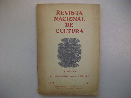 Revista Nacional De Cultura - Año I / N° 1 - García Bazán