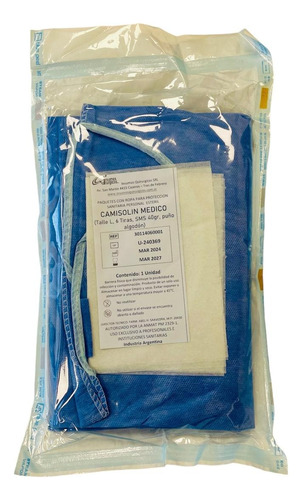Camisolín Quirúrgico Médico Descartable Estéril 40 Grs