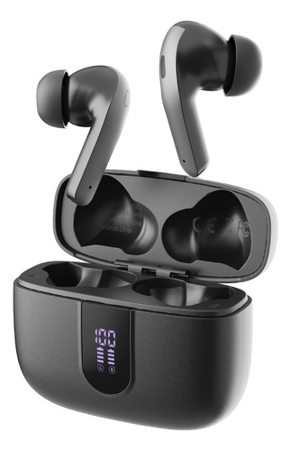 Fone De Ouvido Bluetooth Tws Esportivo Estére Com Displayled Cor Preto