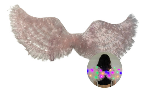 Alas Angel Led Multicolor Plumas Color Rosa