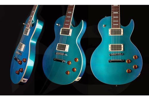 Guitarra Elétrica Cort Cr Series Cr200 Les Paul Flip Blue