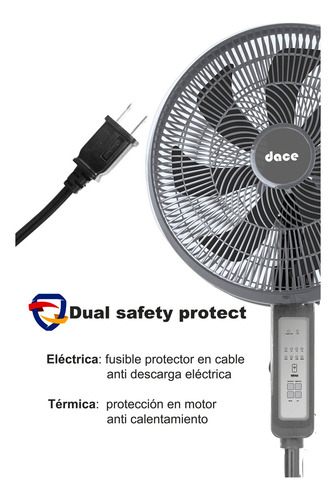 Ventilador De Pedestal Dace 16 Smart Wifan Vpmx1601nsm Cantidad de aspas 7 Estructura Gris Aspas Gris Diámetro 42 cm Frecuencia 60 Hz Material de las aspas Plástico