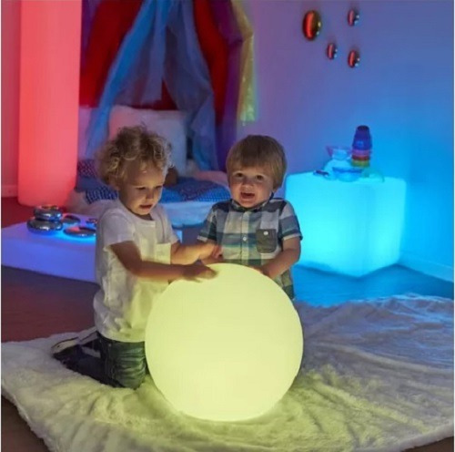 Bola Luz Led Flotante Recargable Multicolor 35cm