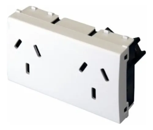 Modulo 1 Toma Corriente Doble 10 Amp Linea Plein Exultt X10
