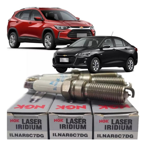 Jogo 3 Velas Ngk Iridium Gm Onix Tracker 1.0 1.2 Turbo