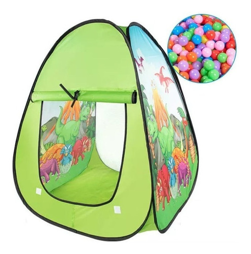 Carpa Dinosaurio Infantil Precioso Diseño Niño Con 20 Pelota