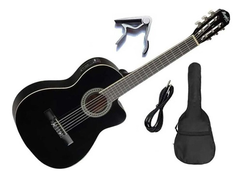 Violão Tagima Memphis Ac-60 Nylon Elétrico Capa Cabo Capo Nf