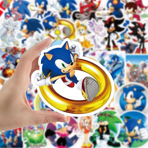50 Stickers De Sonic - Etiquetas Autoadhesivas