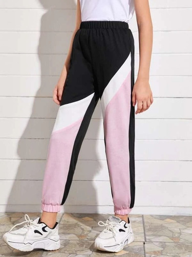 Pantalones Panas Deportivos De Color Combinado