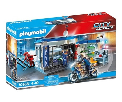 Playmobil City Action Policia Escape Carcel Ladron 70568