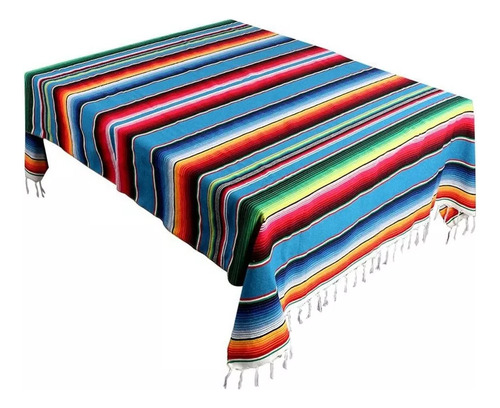 Mantel De Fiesta Sarape Rainbow De Estilo Mexicano