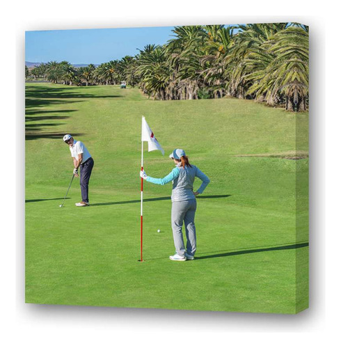 Cuadro 20x20cm Campo De Golf Deporte Aire Libre Verde P4