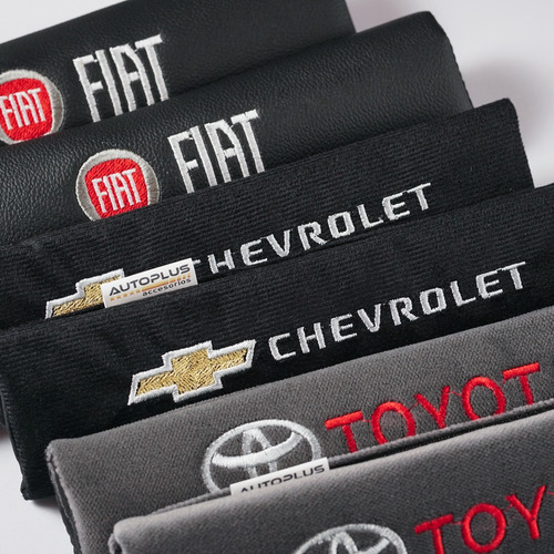 Protectores Cubre Cinturones Tela Gris Logo Audi Bordado