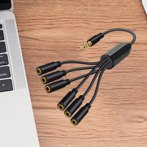 2 Cable Divisor De Extensión Para Auriculares Cable 1 A 6