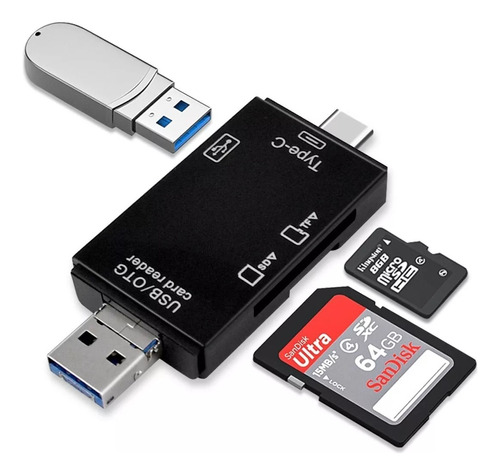 Adaptador Usb 3 En 1 2.0 Lector De Tarjetas Sd Y Micro Sd