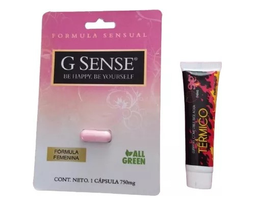 Paquete Pastilla Femenina G Sense 1pz & Lubrigel Térmico