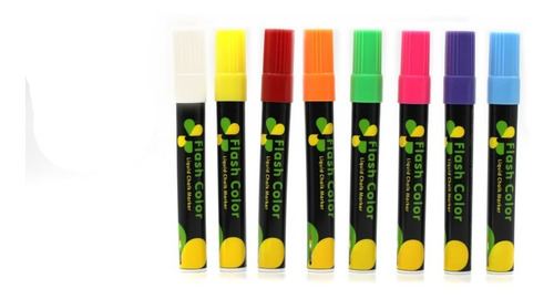 Imagen 2 de 5 de Marcadores Fluorescente X8 Punta Grueso 6mm Lettering Surtid
