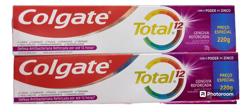 Kit C/8 Creme Dental Colgate Total 12 Gengiva Reforçada 220g