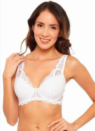 Lady Genny Sostén 34b Encaje Soft, Con Arco