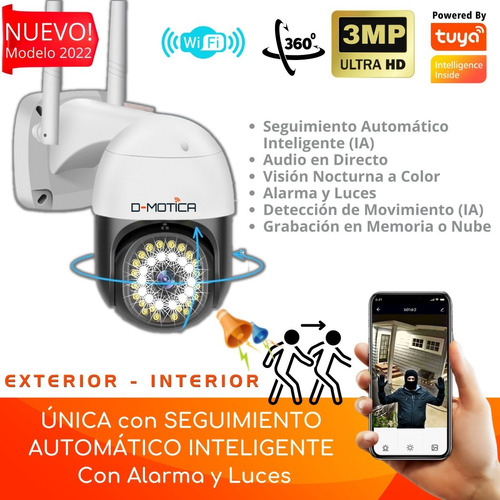 Cámara Domo Wifi Inteligente Ultra Hd, Motorizada P/exterior