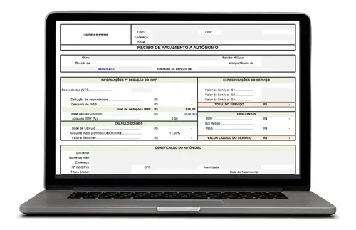 Planilha Para Gerar Rpa (recibo De Pagamento Autônomo) | MercadoLivre