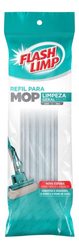 Refil Mop Rodo Flash Limp Original Limpeza Geral Plus Cor Cinza