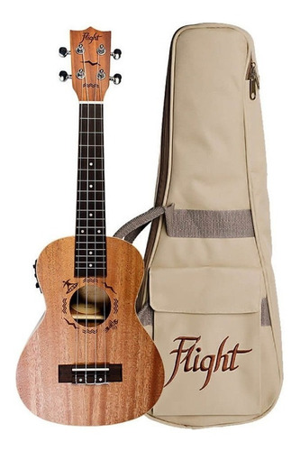 Ukelele Electroacustico Flight Con Funda Duc323ceq Mah/mah Color Natural