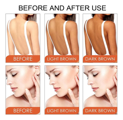 Crema Bronzeador En Gel Bronzeador Pele Bronze Natural, 2 Un