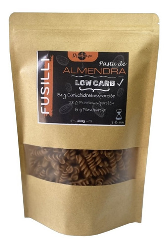 Pasta Fusilli Almendra 400g. Low Carb. Agronewen