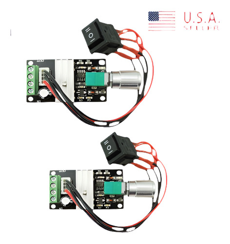 Ajustable 6/12/24v 3a 80w Dc Controlador Reversible Motor In