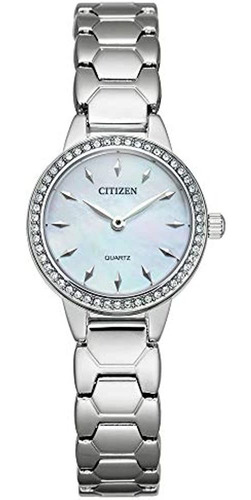 Reloj Citizen De Cuarzo Para Mujer, Acero Inoxidable, Crista