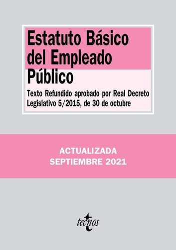 Estatuto Basico Del Empleado Publico, De Editorial Tecnos. Editorial Tecnos, Tapa Blanda En Español