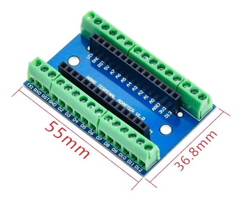 Placa Expansion Arduino Nano Screw Shield Terminal Tornillo