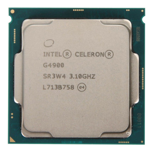 Imagen 1 de 2 de Procesador gamer Intel Celeron G4900 BX80684G4900 de 2 núcleos y  3.1GHz de frecuencia con gráfica integrada
