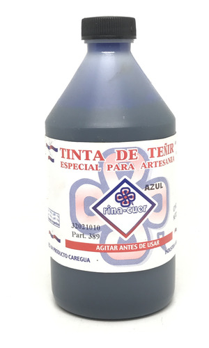 Tinta De Teñir Para Artesanías. 500cc. Rina Cuer Azul