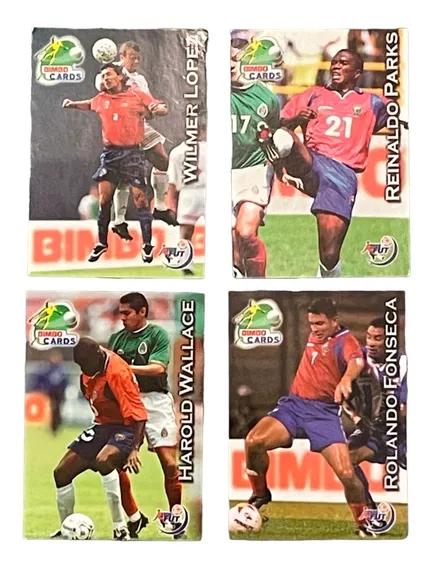 4 Tarjetas Bimbo Cards Mundial 2002 Costa Rica