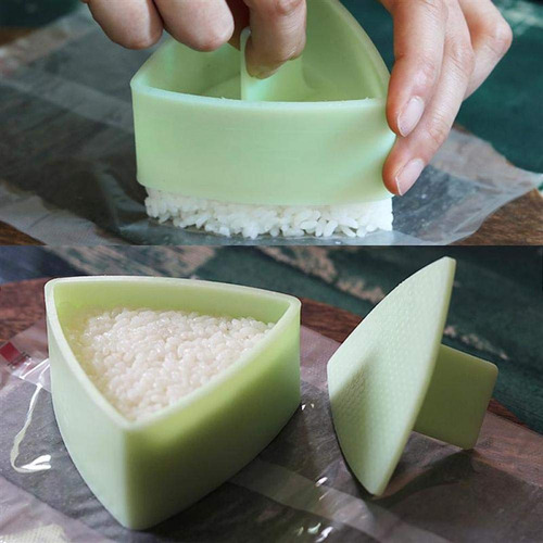 Amoyer 1 Molde Bola Arroz Onigiri Diy Forma Triangulo Sushi