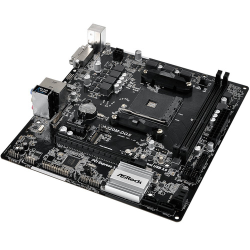 Placa-mãe Asrock A320m-dgs Ddr4 P/ Amd Am4