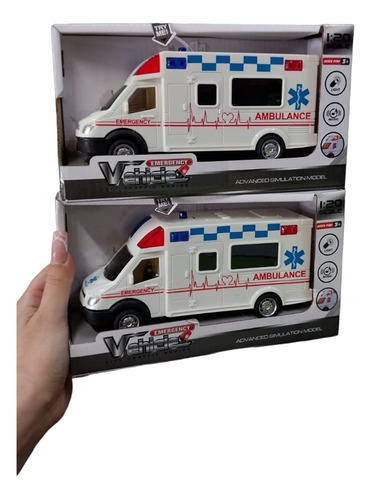 Ambulancia Con Luces Y Sonidos 27 Cm Sebigus