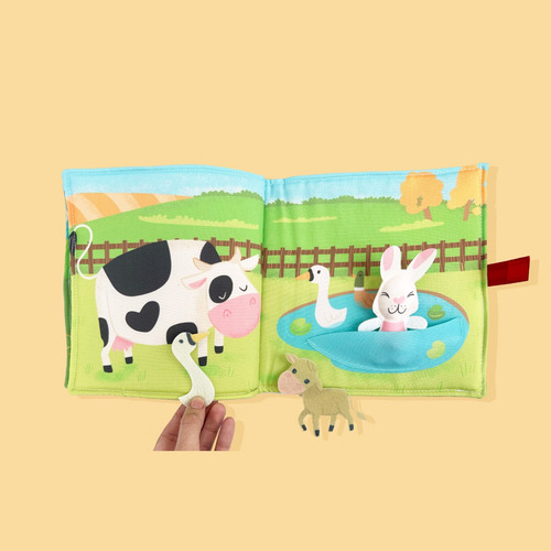 Imagen 2 de 5 de Libro Sensorial Didáctico De Tela La Granja Animales