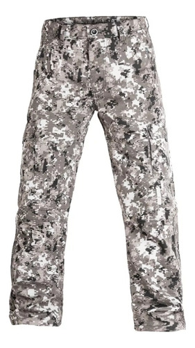 Pantalón 2 Bolsillos Uniforme Antidesgarro Pixelado Gris