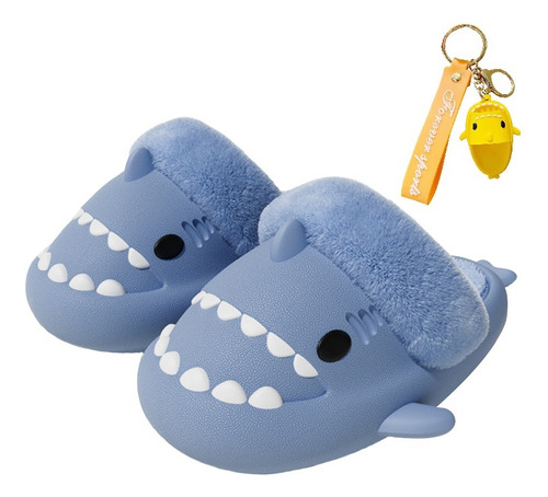 Z Pantuflas Tiburón Sharklas Invierno Sandalias Para Niño