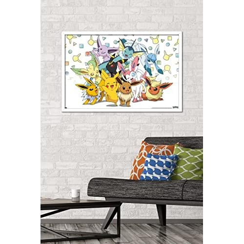 Póster De Pared De Pikachu, Eevee Y Sus Evoluciones,...