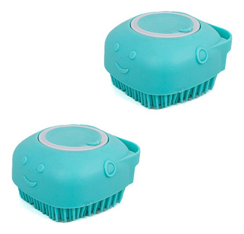 Cepillo De Baño Esponja Para Perro Con Dispenser Shampoo X2