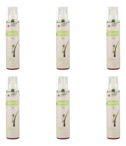 Kit De 6 Mino Platinum Anticaida Shampoo Cabello